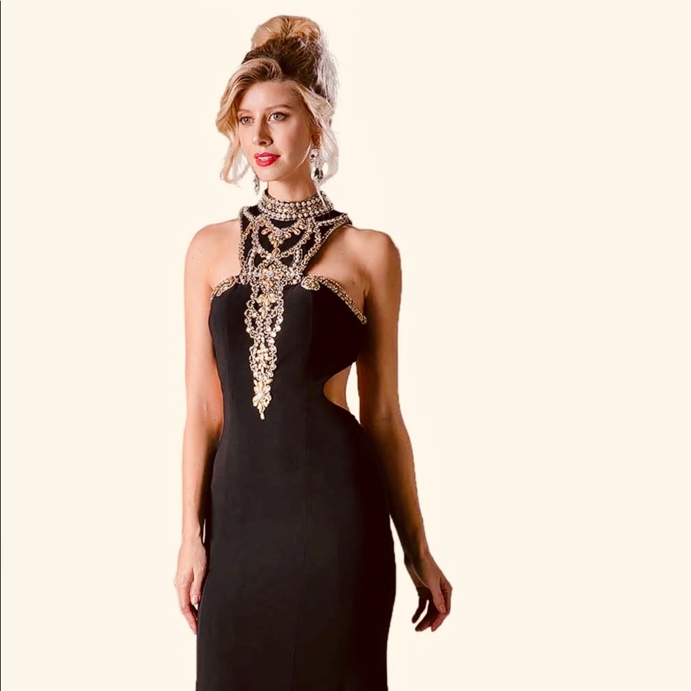 Cinderella Divine 83403 Beaded Sheath Dress